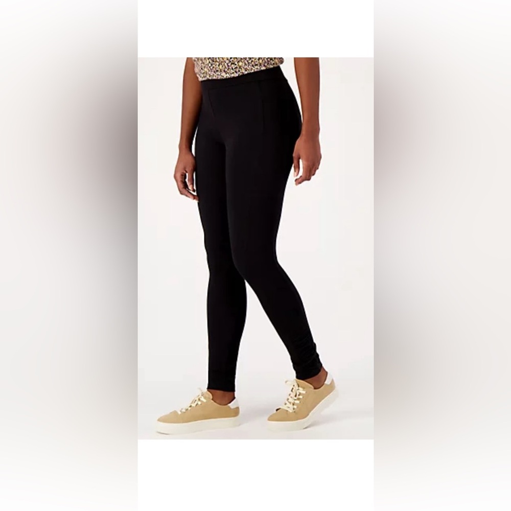 LOGO Layers by Lori Goldstein Regular Knit Leggings with Ruching